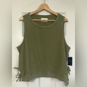 Women’s XL Lucky Brand Green Sweater Tank Top Brand New with Tags